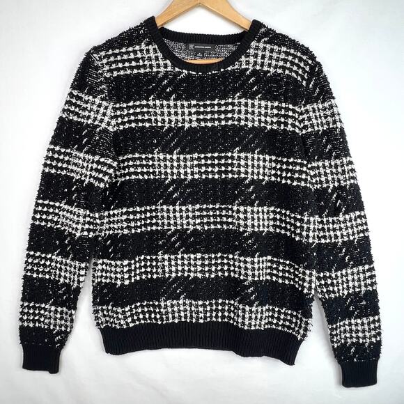 INC Black & White Chunky Knit Sweater M - Picture 1 of 8